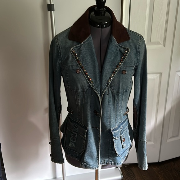 Women’s feminine embellished denim jacket by VERY VERA Size S - Picture 1 of 10